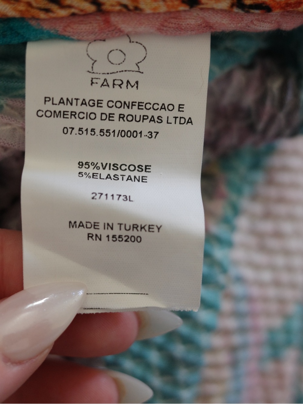 Farm for Anthropologie Teal Floral Abstract Maxi Skirt - Picture 7 of 8